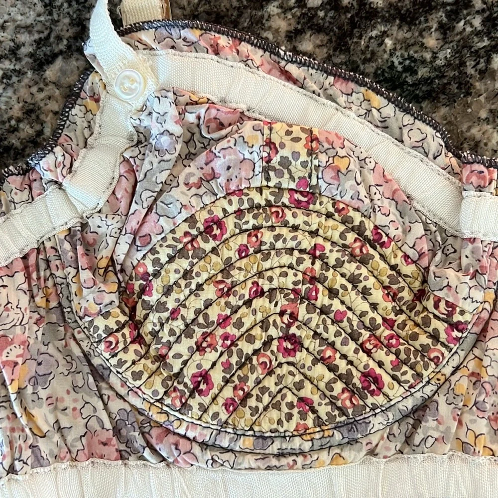 Louis Vuitton Cream and Pink Floral Lingerie